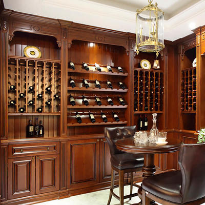 Luxury European solid wooden furniture wine storage cabinet SDWI04
