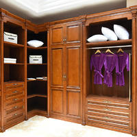 Foshan manufacture luxury solid wood bedroom joinery wardrobe SDW01