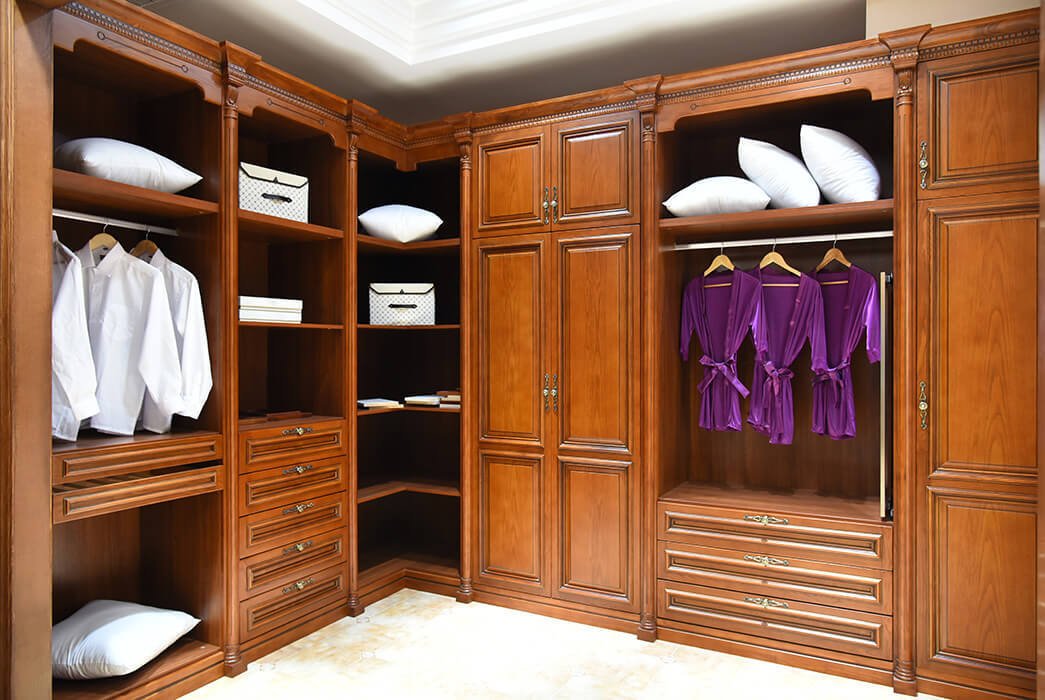 Latest solid wood wardrobes modular factory study-2